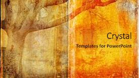  Presentation with burnt - Amazing theme having book spread with tree watermark backdrop and a gold colored foreground