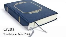  Presentation with story book - Colorful slide set enhanced with book stack isolated backdrop and a white colored foreground