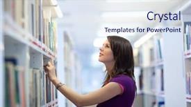  Presentation with college - PPT layouts with book store - pretty young college student background and a sky blue colored foreground