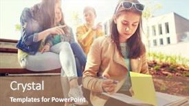  Presentation with classmates - PPT layouts enhanced with book suffering of classmates mockery background and a coral colored foreground