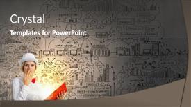  Presentation with imagination - Audience pleasing presentation design consisting of book that blow up your imagination backdrop and a gray colored foreground