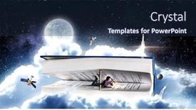  Presentation with mixed reality - Presentation theme having book-that-takes background and a navy blue colored foreground