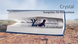  Presentation with mixed reality - PPT theme featuring book-that-takes background and a light blue colored foreground