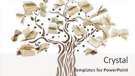  Presentation with learning - PPT theme enhanced with book tree background and a lemonade colored foreground