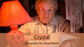  Presentation with vintage book - Cool new theme with book under a table lamp backdrop and a coral colored foreground