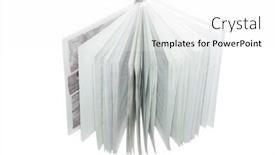  Presentation with book - Colorful PPT theme enhanced with book-under-the-white-background backdrop and a white colored foreground