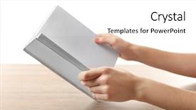  Presentation with flip book - Slide deck with book with blank pages background and a white colored foreground