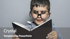  Presentation with book glasses - Amazing presentation design having book with funny and varied backdrop and a  colored foreground