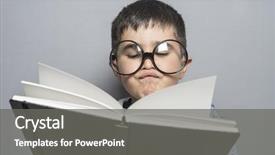  Presentation with learn - Presentation theme featuring book with funny and varied background and a  colored foreground