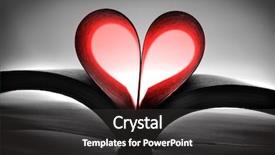  Presentation with book love heart - Colorful slide deck enhanced with  backdrop and a  colored foreground