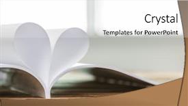  Presentation with heart book - Presentation consisting of book with opened pages background and a white colored foreground