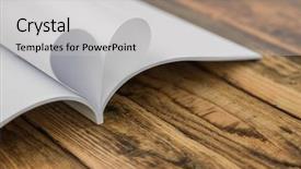  Presentation with heart book - Colorful presentation design enhanced with book with opened pages backdrop and a  colored foreground