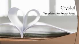  Presentation with heart book - Amazing slide set having book with opened pages backdrop and a white colored foreground