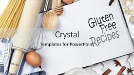  Presentation with basic - Slide deck featuring book with text gluten free background and a sky blue colored foreground