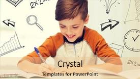  Presentation with student writing - PPT layouts featuring book writing to notebook background and a lemonade colored foreground