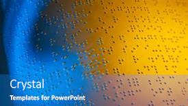  Presentation with blind - PPT layouts with book-written-in-braille-braille background and a teal colored foreground