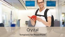  Presentation with tourism - Slides with airline booking - travel education tourism and people background and a soft green colored foreground