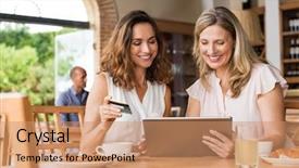  Presentation with internet cafe - Slide deck with booking and paying their next background and a coral colored foreground