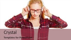  Presentation with sensuality woman black angel relaxing - Beautiful slide deck featuring booking com - blond woman trying to relax backdrop and a tawny brown colored foreground