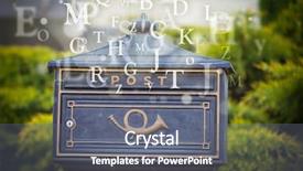  Presentation with mail - Slides with rustic wooden toilet at country side of thailand background and a coral colored foreground