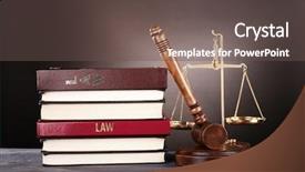  Presentation with judge - Amazing PPT theme having booking system - judge gavel scales and books backdrop and a dark gray colored foreground