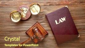  Presentation with judge - Presentation design having booking system - judge gavel with scales background and a tawny brown colored foreground