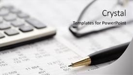  Presentation with accounting - Cool new presentation theme with bookkeeping - accounting backdrop and a white colored foreground