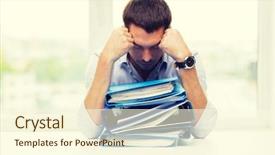  Presentation with bookkeeping - Cool new presentation theme with bookkeeping - business people deadline stress backdrop and a cream colored foreground