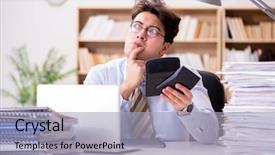  Presentation with forensic accountant - Cool new slides with bookkeeping - funny accountant bookkeeper working backdrop and a light blue colored foreground