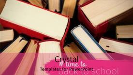  Presentation with back school - Colorful PPT theme enhanced with bookmark - back to school text backdrop and a coral colored foreground