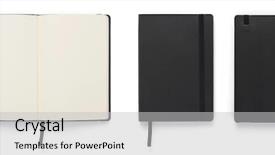  Presentation with notebook paper - Slide deck having bookmark - paper notebook or note pad background and a light gray colored foreground
