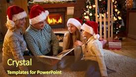  Presentation with parent and children - Beautiful slides featuring parents and children's read backdrop and a  colored foreground