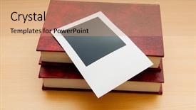  Presentation with album - Theme consisting of books and blank photos background and a  colored foreground