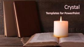  Presentation with table napkin aesthetic - Cool new presentation theme with books and candle on napkin backdrop and a  colored foreground