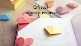  Presentation with heart shaped book page - Audience pleasing presentation theme consisting of books and heart shaped bookmarks backdrop and a lemonade colored foreground