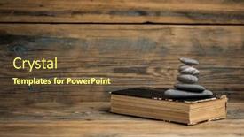  Presentation with zen stones - Slide deck consisting of books-and-stack-of-zen background and a tawny brown colored foreground