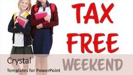  Presentation with tax - Theme featuring books and text tax free background and a lemonade colored foreground