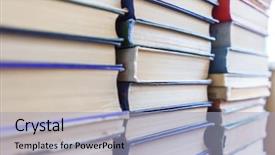  Presentation with many old books - Amazing presentation having books background books of different backdrop and a light blue colored foreground