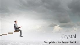  Presentation with mind - Cool new presentation theme with books broden your mind backdrop and a light gray colored foreground