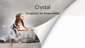  Presentation with turning page - Beautiful slides featuring books door - little girl turning page backdrop and a light gray colored foreground