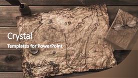  Presentation with vintage compass - Slide deck featuring books glasses - compass book and inkwell background and a coral colored foreground