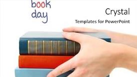  Presentation with world in hands - Amazing PPT theme having books in hands and world backdrop and a white colored foreground