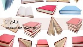  Presentation with plain - Cool new presentation design with books isolated on plain background backdrop and a lemonade colored foreground