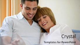  Presentation with reading - Audience pleasing PPT theme consisting of portrait of a bearded businessman sitting at his laptop in a white office and thinking while looking to the distance concept of planning backdrop and a white colored foreground