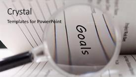  Presentation with goals - PPT theme having books magnifying glass - stock image of the goals background and a  colored foreground
