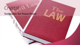  Presentation with law books - Audience pleasing PPT theme consisting of books-of-law-isolated and a  colored foreground