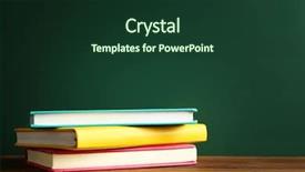  Presentation with chalkboard - Presentation featuring science new year - books on chalkboard background background and a tawny brown colored foreground