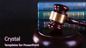  Presentation with judge gavel or law mallet - Slides featuring books on dark grey background background and a wine colored foreground