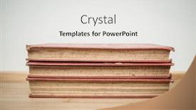  Presentation with retro - Beautiful PPT layouts featuring books-on-retro-white-table backdrop and a white colored foreground