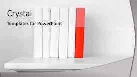  Presentation with books - Slides featuring books on shelf on wall background and a light gray colored foreground